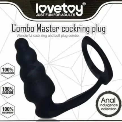 Combination Love Ring and Anal Plug Love Toy