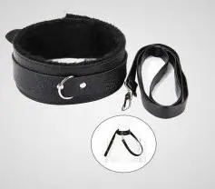 BDSM Collar Leather Choker Leash Necklace for Women Men