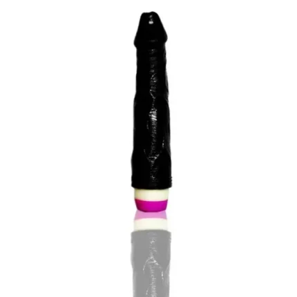 Soft Silicone Black Vibrating Dildo 9 inch | Rechargeable Vibrator Toy