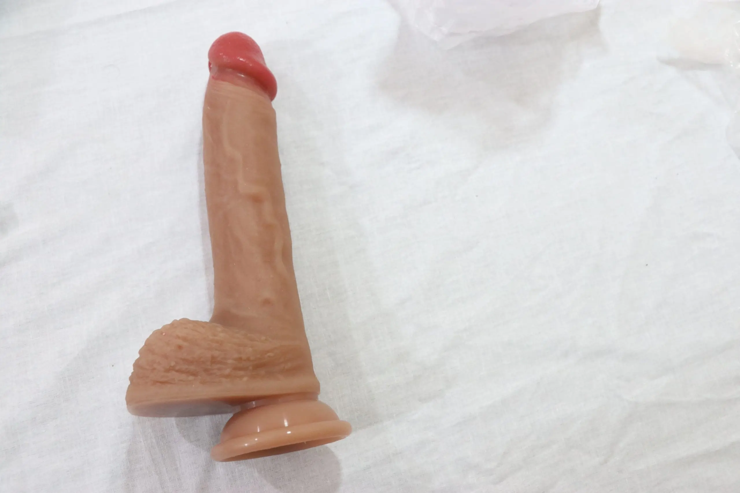 Realistic Dual-Layer Liquid Silicone Dildo with strong suction cup base