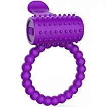 Male Longer Vibrating Ring with Beaded Design for Extra Fun
