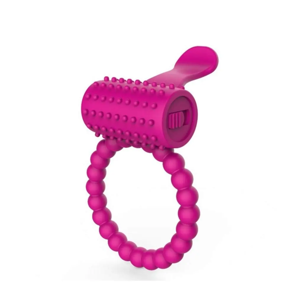 Male Longer Vibrating Ring with Beaded Design