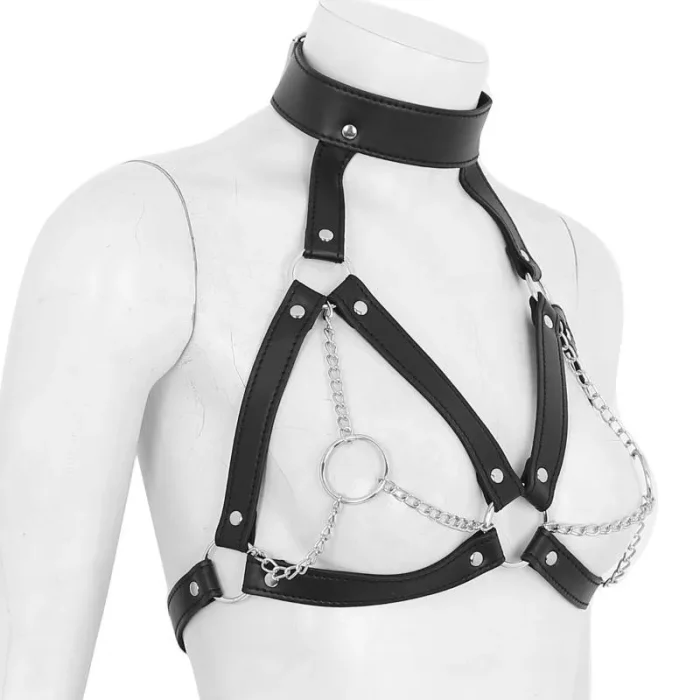 BDSM Body Bras Harness Open Nipples Cage Bralette Strap For Women
