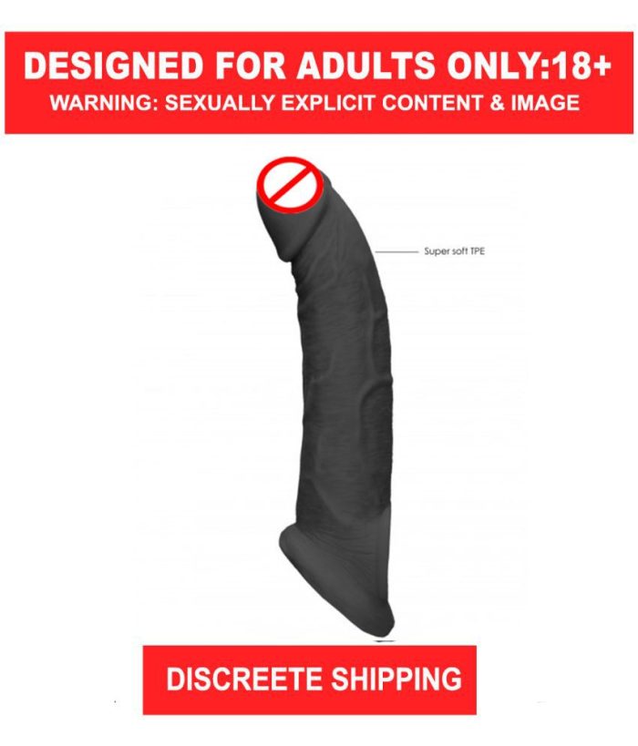 mens black penis sleeve extension