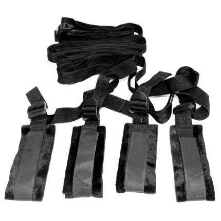 Sex & Mischief Bed Bondage Restraint Kit With Adjustable Padded Cuffs