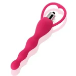 Vibrating Silicone Anal Beads USB Rechargeable Waterproof Massager