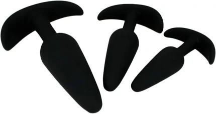 anal trainer 3pcs silicone anal plug set