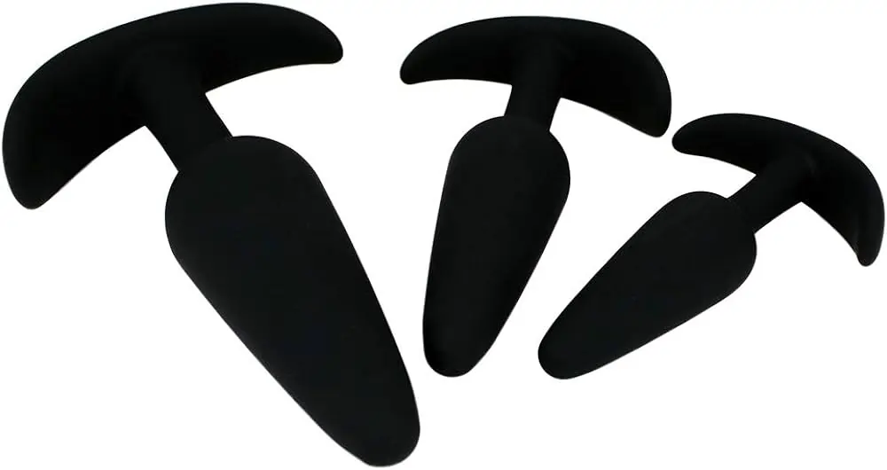 anal trainer 3pcs silicone anal plug set