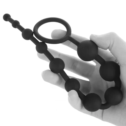 Anal Adventures Platinum Silicone Anal Beads – Soft Body-Safe Pleasure Toy