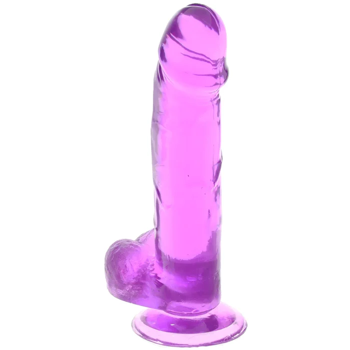 6 Inch Purple Jelly Dildo with soft flexible jelly material for women pleasure