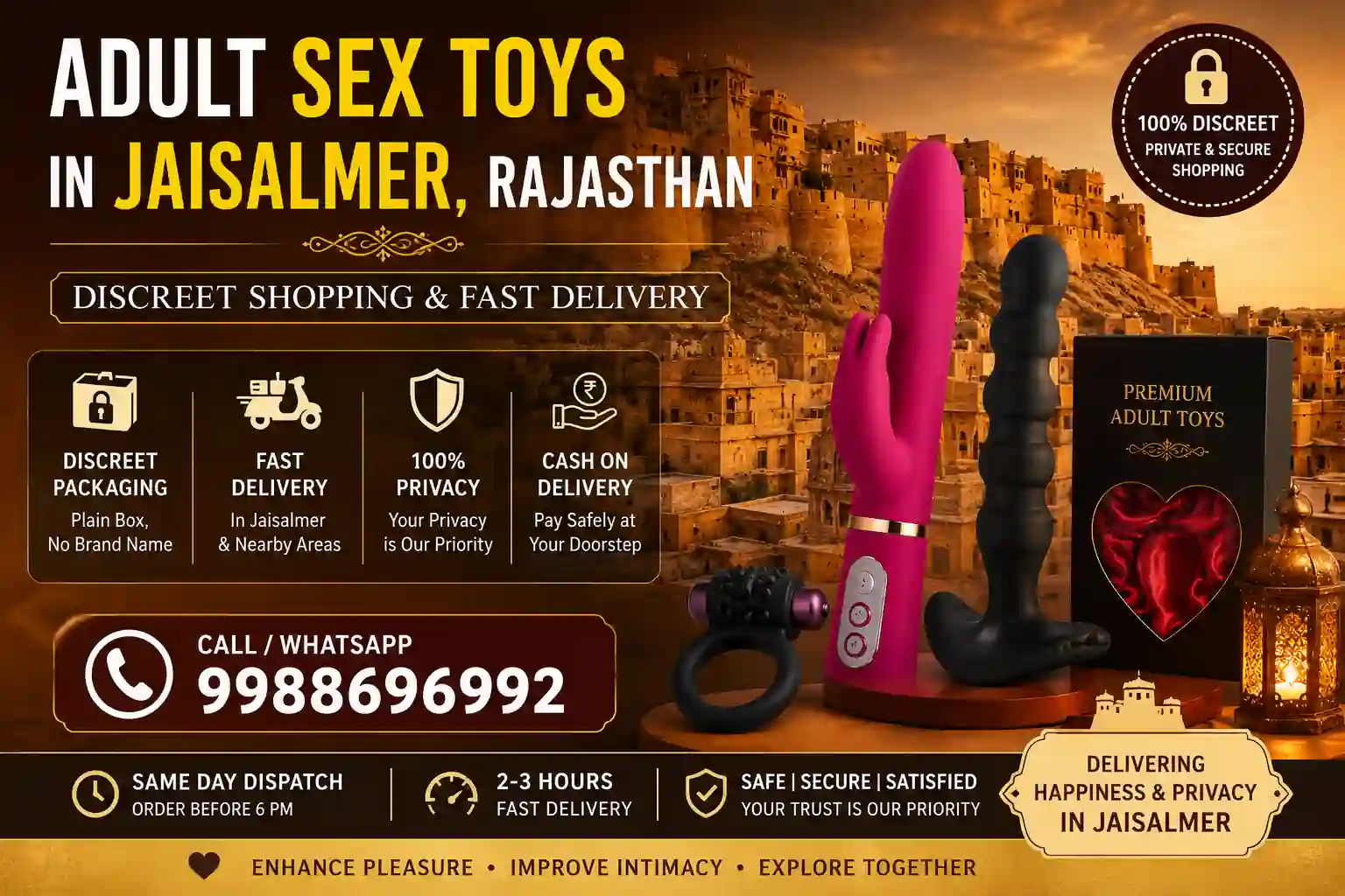 Adult Sex Toys in Jaisalmer, Rajasthan | Discreet Shopping & Fast Delivery