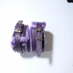 Purple Faux Leather Handcuffs