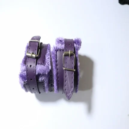 Purple Faux Leather Handcuffs