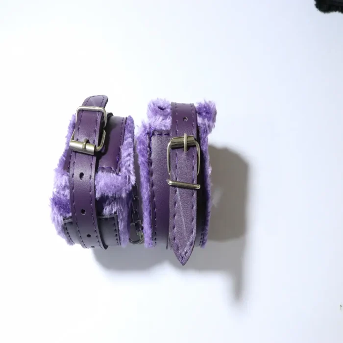 Purple Faux Leather Handcuffs
