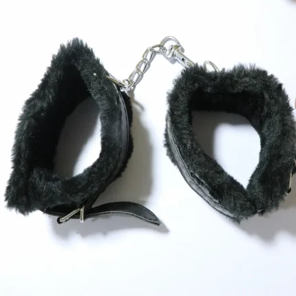 Black Leather Handcuffs