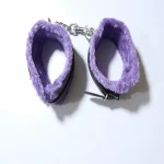 Purple Leather Handcuffs