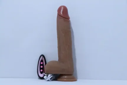 High speed dildo with telescope vibrator