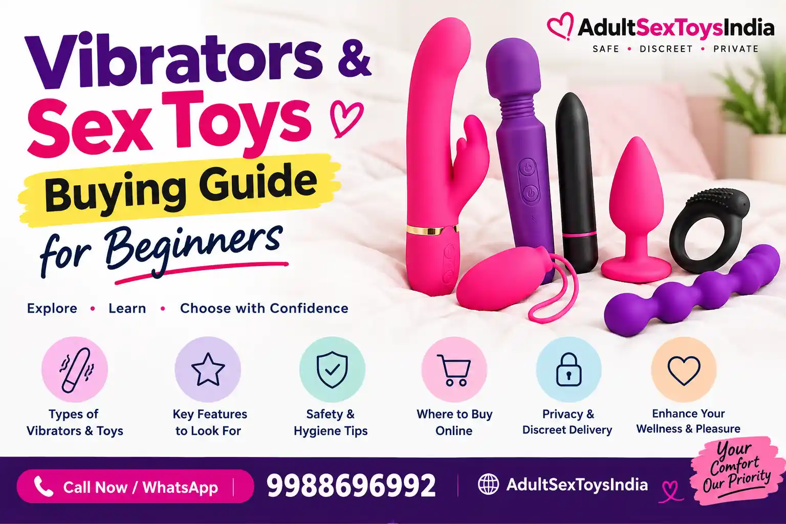 Vibrators & Sex Toys Buying Guide for Beginners | AdultSexToysIndia