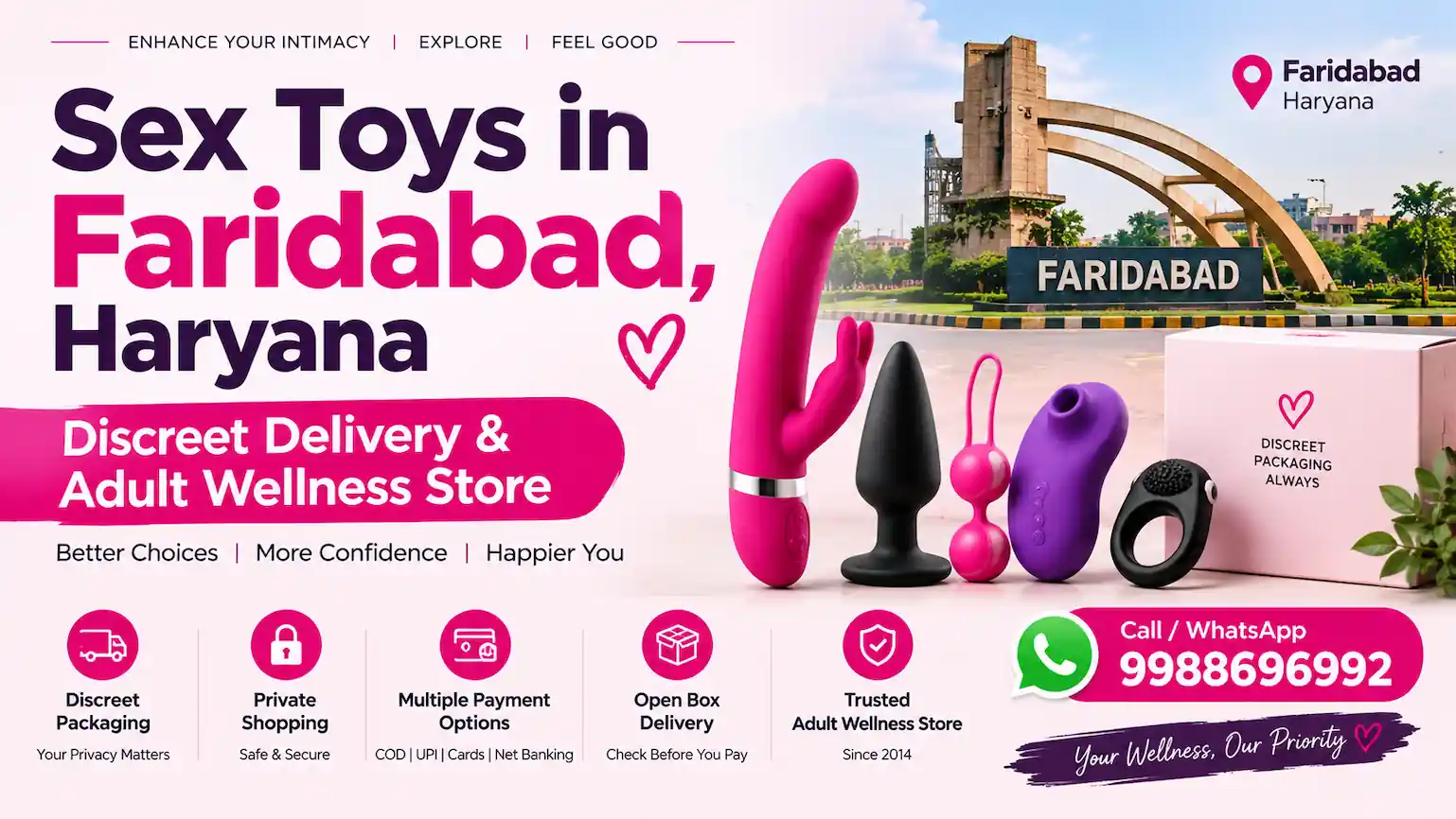 Sex Toys in Faridabad, Haryana | Discreet Delivery & Adult Wellness Store